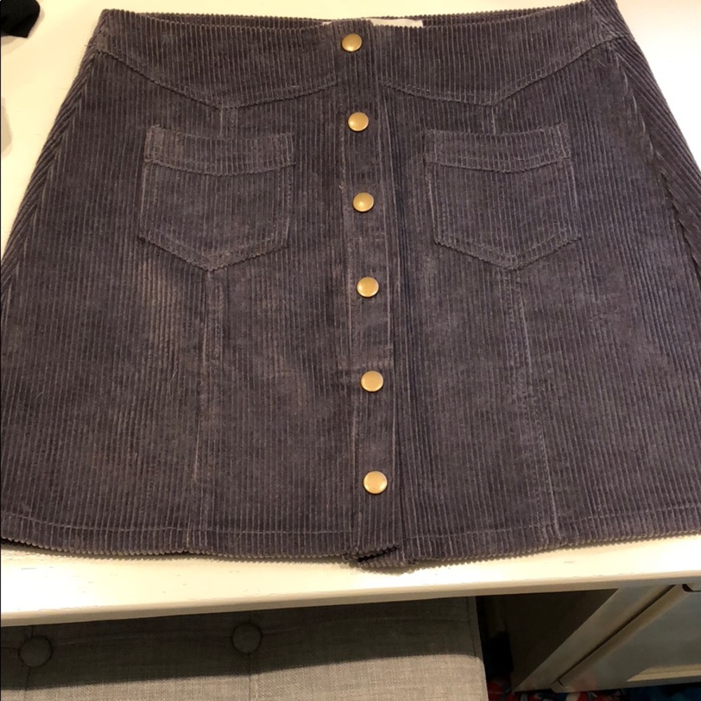 Brand new corduroy skirt with gold buttons